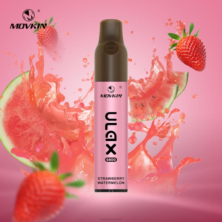 RandM Vape Online | RandM Movkin Ulax Z2XZX70 6800 (Ceramic Coil) Rechargeable Disposable Vape Pod Device Strawberry Watermelon