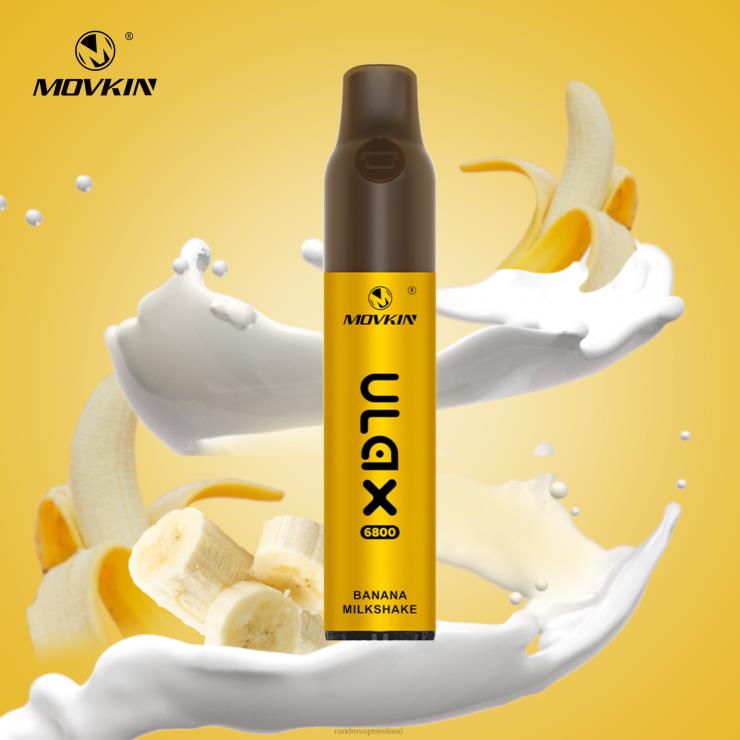 RandM Vape Price | RandM Movkin Ulax Z2XZX65 6800 (Ceramic Coil) Rechargeable Disposable Vape Pod Device Banana Milkshake