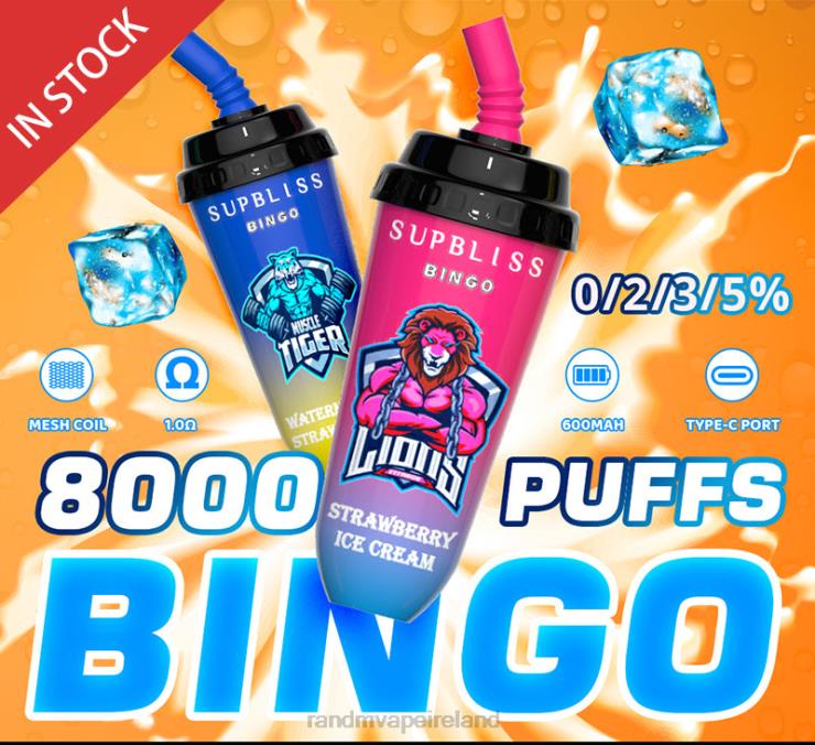 RandM Vape Flavours | RandM Supbliss Bingo Z2XZX264 8000 Vape Pod Device 1Pc Lychee Cola