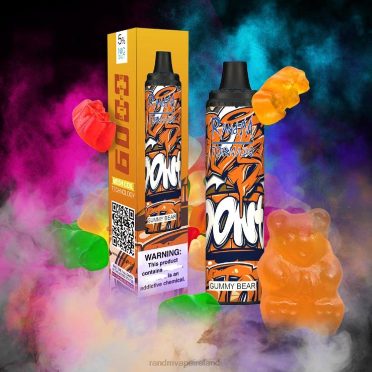 Fumot RandM Vape | RandM Tornado Z2XZX289 6000 Airflow Control Vape Pod Device 1Pc Mango Strawberry Ice