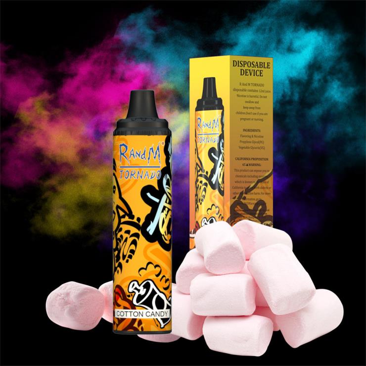 Fumot RandM Vape | RandM Tornado Z2XZX289 6000 Airflow Control Vape Pod Device 1Pc Mango Strawberry Ice