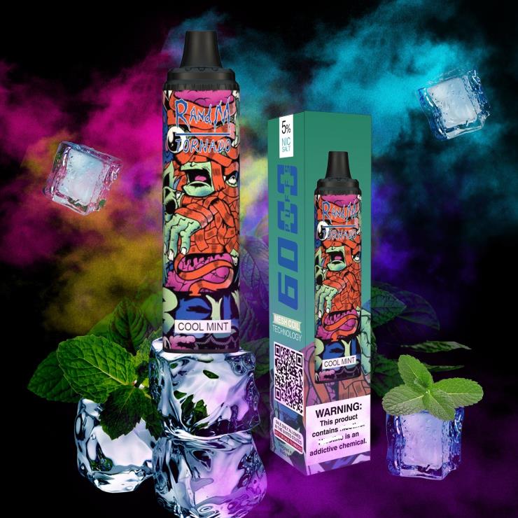 RandM Ireland | RandM Tornado Z2XZX282 6000 Airflow Control Vape Pod Device 1Pc Cool Mint