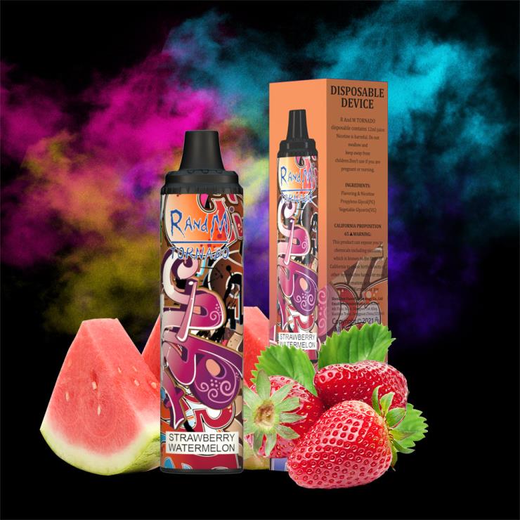 RandM Ireland | RandM Tornado Z2XZX292 6000 Airflow Control Vape Pod Device 1Pc Strawberry Watermelon
