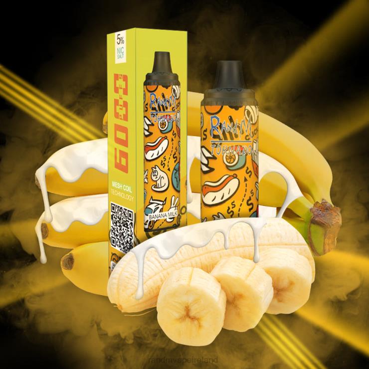 RandM Shop Discount | RandM Tornado Z2XZX288 6000 Airflow Control Vape Pod Device 1Pc Banana Milk