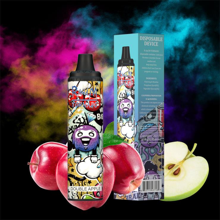 RandM Shop Discount | RandM Tornado Z2XZX298 6000 Airflow Control Vape Pod Device 1Pc Double Apple