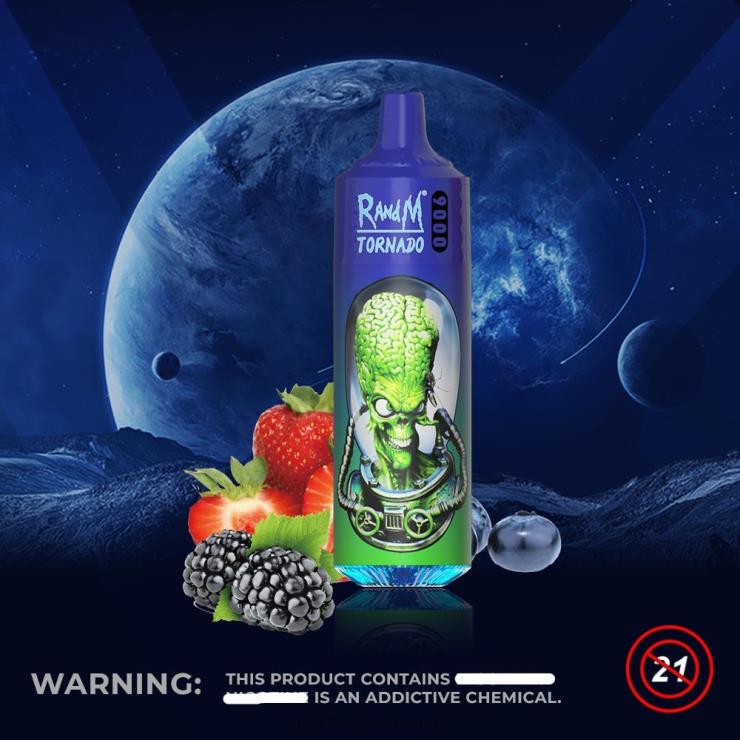 R And M Vape Ireland | RandM Tornado Z2XZX141 9000 Vape Pod Device 1Pc Version 2 Mixed Berries