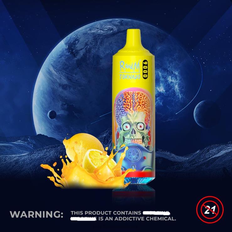RandM Ireland | RandM Tornado Z2XZX152 9000 Vape Pod Device 1Pc Version 2 Lemon&Lime