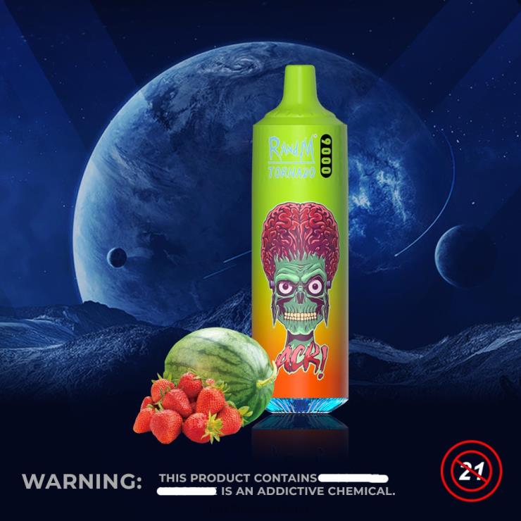 RandM Shop Discount | RandM Tornado Z2XZX128 9000 Vape Pod Device 1Pc Version 1 Strawberry Watermelon
