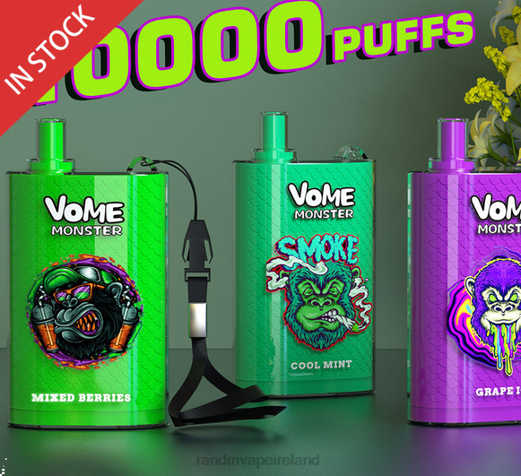 RandM Vape Sale | RandM Vome Monster Z2XZX277 10000 Airflow Control Vape Pod Device 1Pc Lush Ice