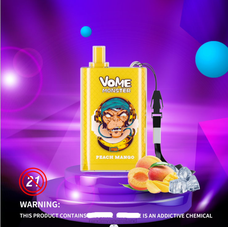 RandM Vape Sale | RandM Vome Monster Z2XZX277 10000 Airflow Control Vape Pod Device 1Pc Lush Ice