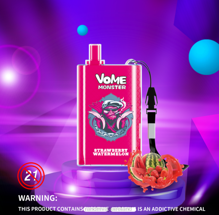 RandM Vape Sale | RandM Vome Monster Z2XZX277 10000 Airflow Control Vape Pod Device 1Pc Lush Ice