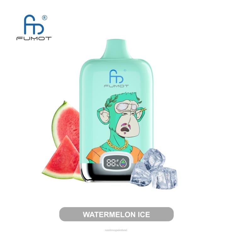RandM Ireland | Fumot Original RandM Digital Box Z2XZX2 12000 Battery And Liquid Display Vape Device Watermelon Ice