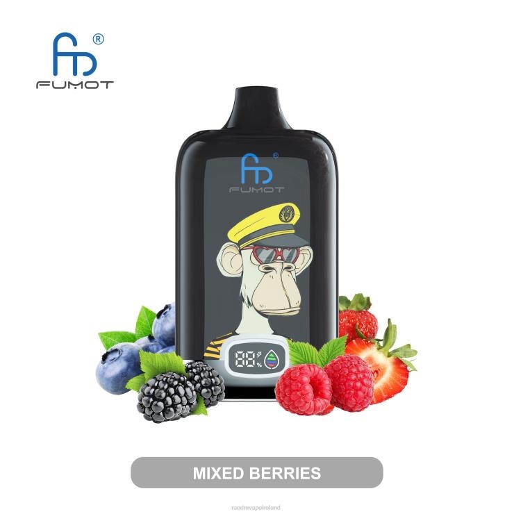 RandM Vape Dublin | Fumot Original RandM Digital Box Z2XZX13 12000 Battery And Liquid Display Vape Device Mixed Berries