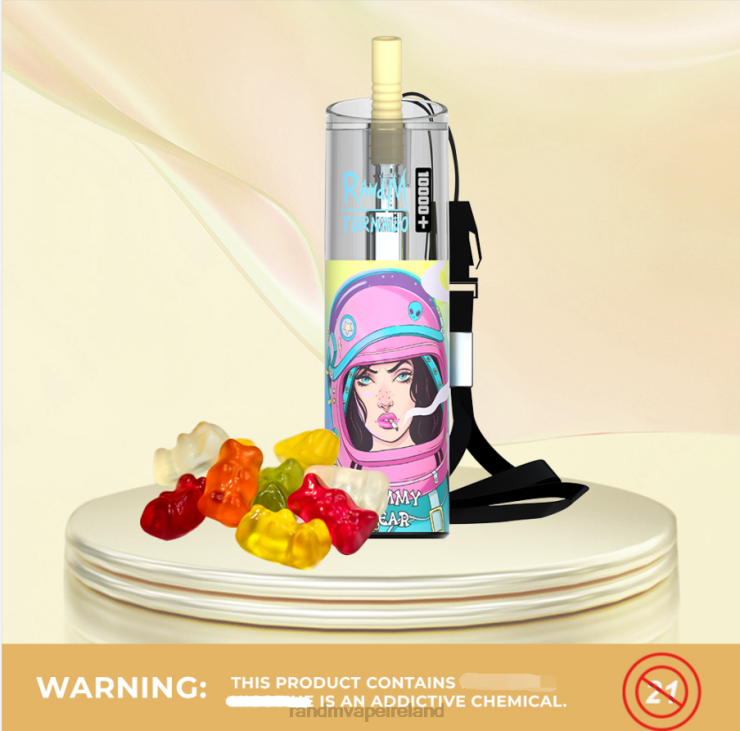 RandM Vape Flavours | RandM Tornado Z2XZX74 10000 Plus Airflow Control Vape Device 1Pc Gummy Bear