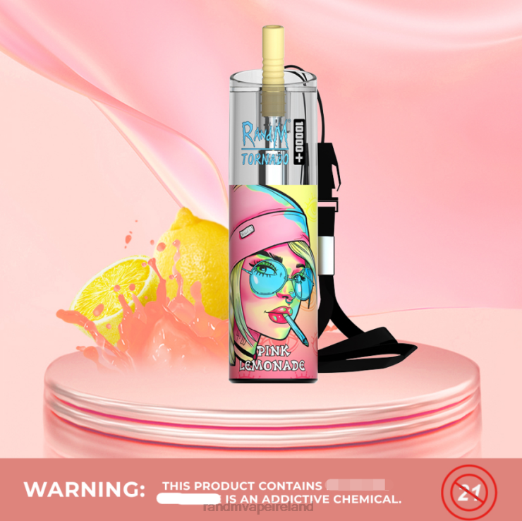 RandM Vape Sale | RandM Tornado Z2XZX77 10000 Plus Airflow Control Vape Device 1Pc Pink Lemonade