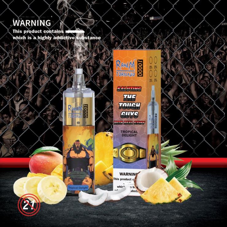R And M Vape Ireland | RandM Tornado Z2XZX111 10000 Airflow Control Vape Device 1Pc Tropical Delight