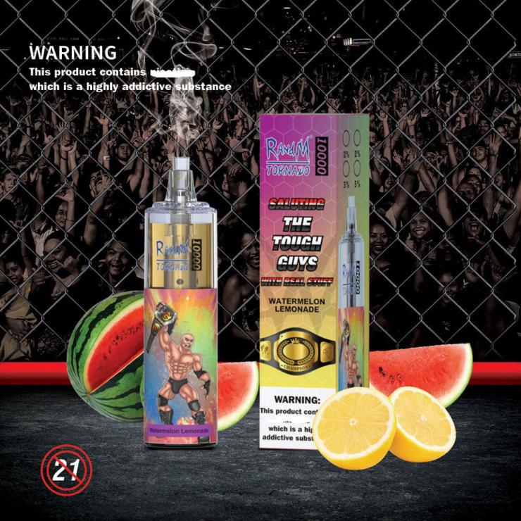 RandM Ireland | RandM Tornado Z2XZX112 10000 Airflow Control Vape Device 1Pc Watermelon Lemonade