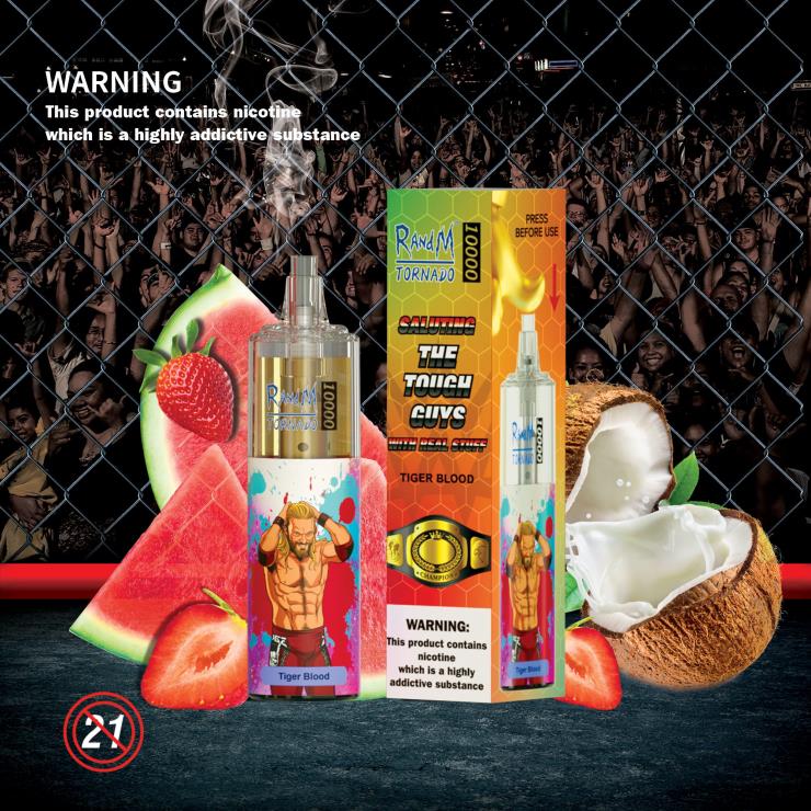 RandM Ireland | RandM Tornado Z2XZX112 10000 Airflow Control Vape Device 1Pc Watermelon Lemonade