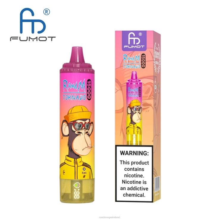 RandM Ireland | Fumot RandM Tornado Z2XZX22 15000 Vape Device With Battery And Ejuice Display Version 1 Blueberry Raspberry