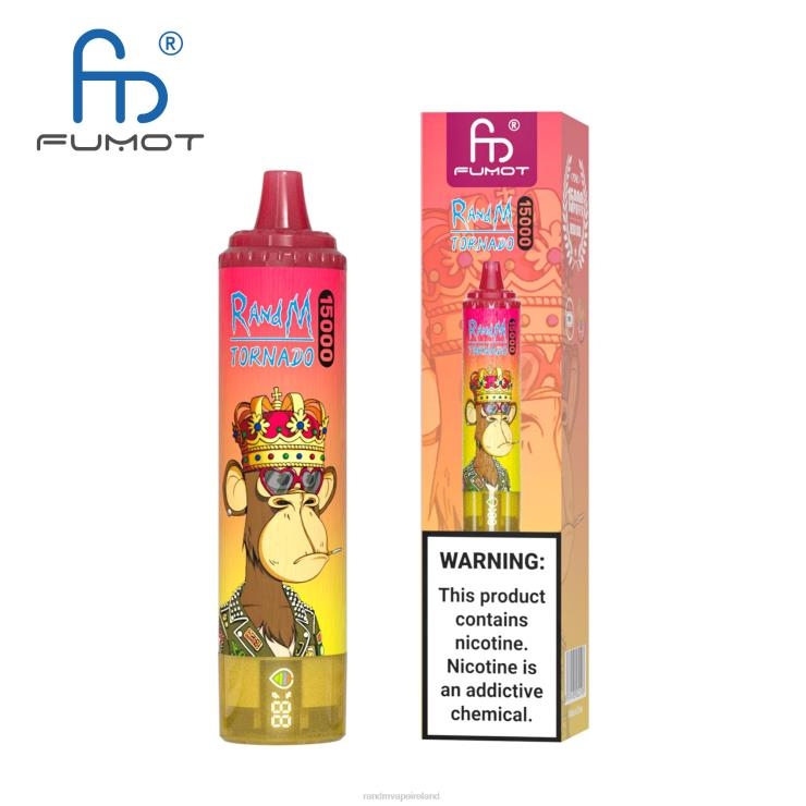 RandM Ireland | Fumot RandM Tornado Z2XZX22 15000 Vape Device With Battery And Ejuice Display Version 1 Blueberry Raspberry