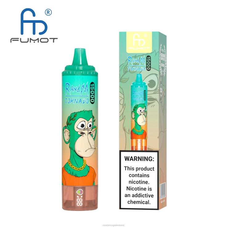 RandM Ireland | Fumot RandM Tornado Z2XZX22 15000 Vape Device With Battery And Ejuice Display Version 1 Blueberry Raspberry