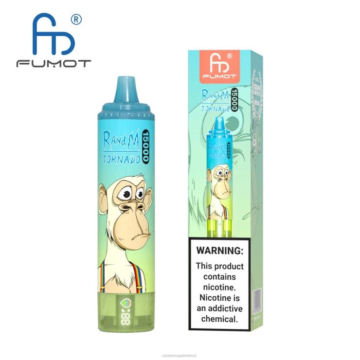 RandM Ireland | Fumot RandM Tornado Z2XZX22 15000 Vape Device With Battery And Ejuice Display Version 1 Blueberry Raspberry