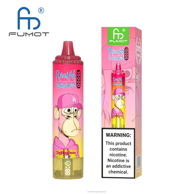RandM Ireland | Fumot RandM Tornado Z2XZX52 15000 Vape Device With Battery And Ejuice Display Version 3 Lemon & Lime