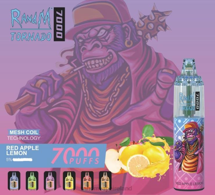 R And M Vape Ireland | RandM Tornado Z2XZX171 7000 Airflow Control Vape Device 1Pc Peach Ice