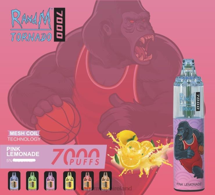 R And M Vape Ireland | RandM Tornado Z2XZX171 7000 Airflow Control Vape Device 1Pc Peach Ice