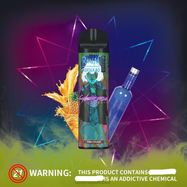 RandM Ireland | RandM Tornado Z2XZX252 8000 Airflow Control Vape Device 1Pc Pina Colada
