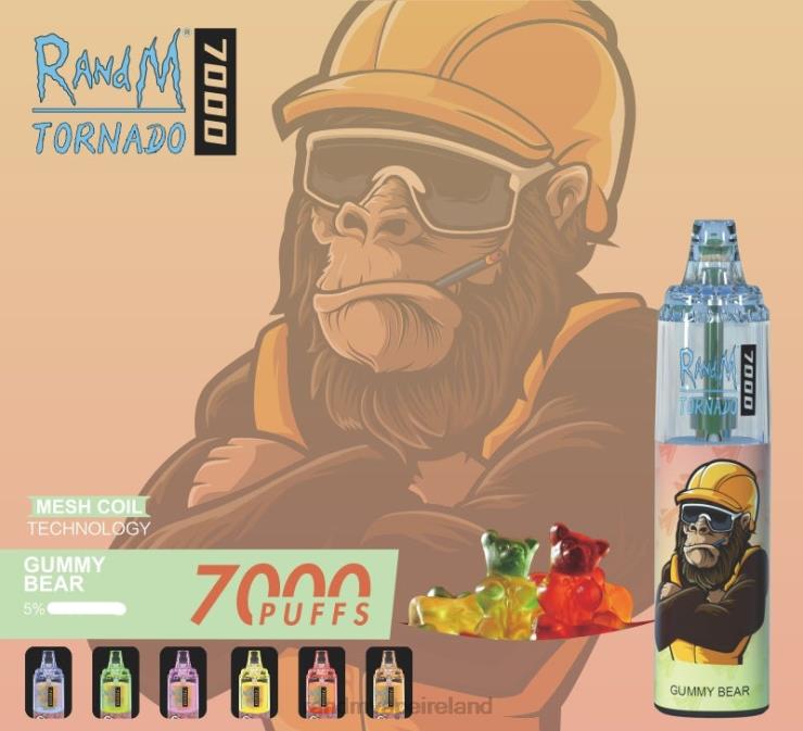 RandM Shop Discount | RandM Tornado Z2XZX168 7000 Airflow Control Vape Device 1Pc Gummy Bear