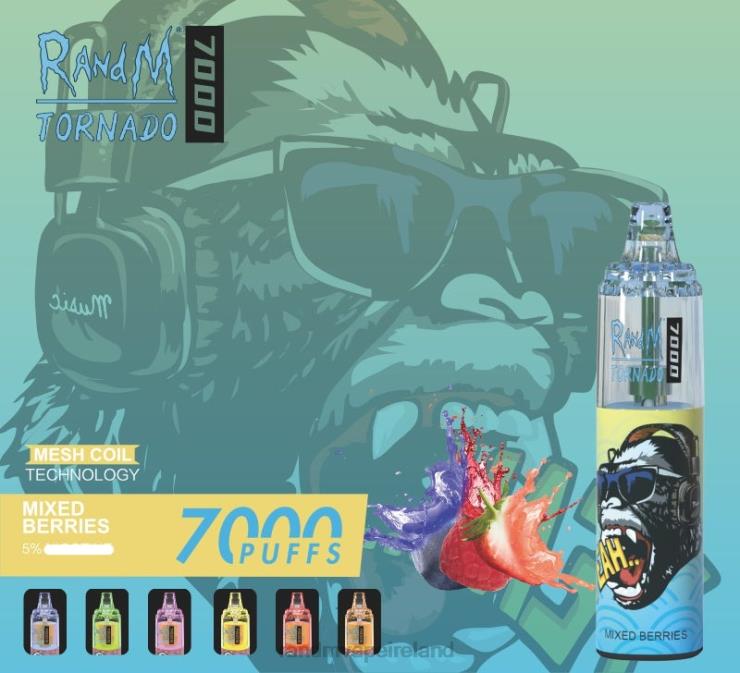 RandM Vape Flavours | RandM Tornado Z2XZX164 7000 Airflow Control Vape Device 1Pc Cool Mint