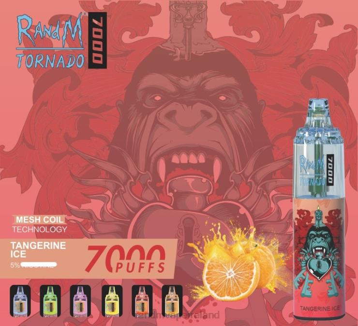 RandM Vape Review | RandM Tornado Z2XZX166 7000 Airflow Control Vape Device 1Pc Tangerine Ice