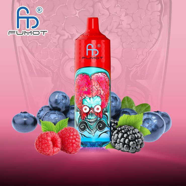 R And M Vape Ireland | Fumot RandM Tornado Z2XZX191 9000 Pro Vape Device With Battery And Ejuice Display Version 1 Blueberry Sour Raspberry