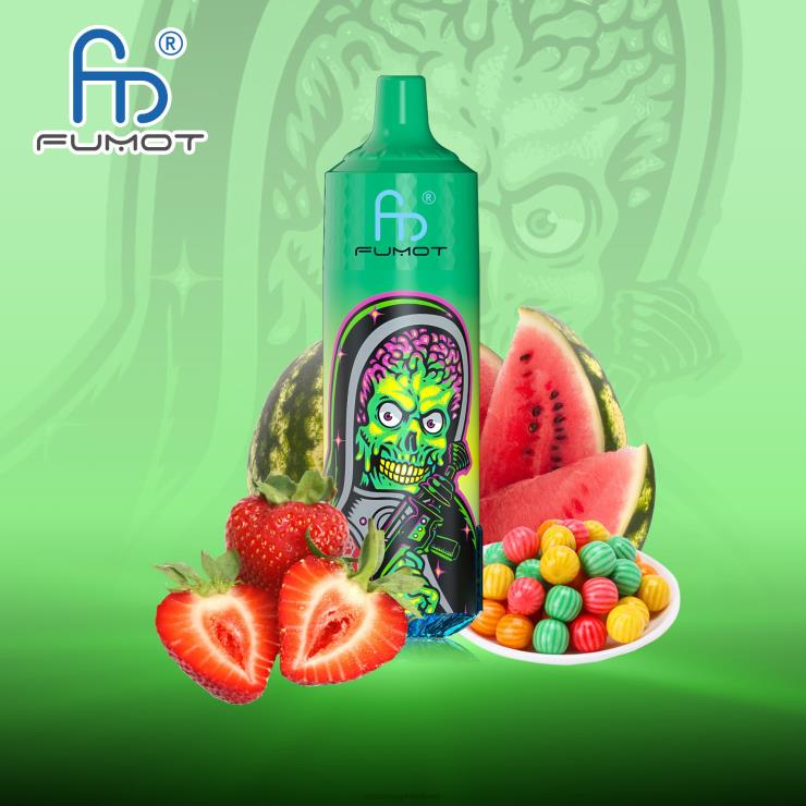 R And M Vape Ireland | Fumot RandM Tornado Z2XZX201 9000 Pro Vape Device With Battery And Ejuice Display Version 1 Strawberry Watermelon Bubblegum