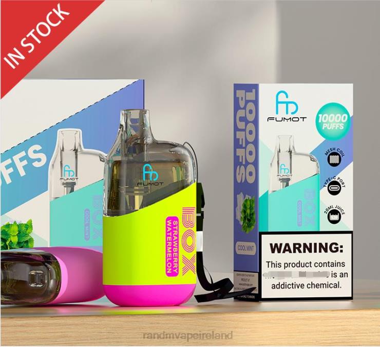 RandM Vape Dublin | Fumot Original RandM Tornado Box Z2XZX93 10000 Airflow Control Vape Device 1Pc Strawberry Watermelon