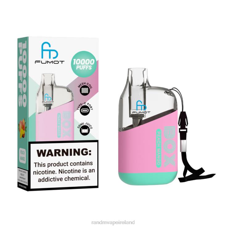 RandM Vape Online | Fumot Original RandM Tornado Box Z2XZX90 10000 Airflow Control Vape Device 1Pc Peach Mango